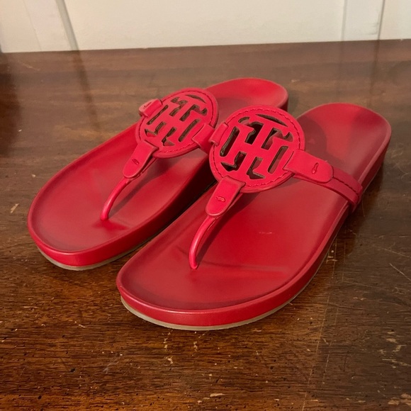Tommy Hilfiger Women's Red Sandals size 7.5 - Picture 1 of 11